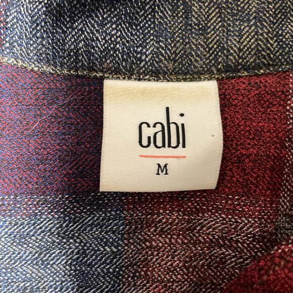 Cabi Style 3555 Plaid Collage Pearl Jacket Shacket Size Medium - Picture 5 of 7